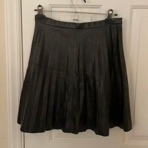 J.Crew vegan leather pleated skirt